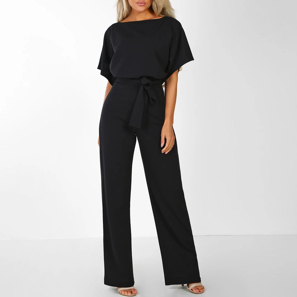 SASCHA | Elegant jumpsuit with belt for women 4
