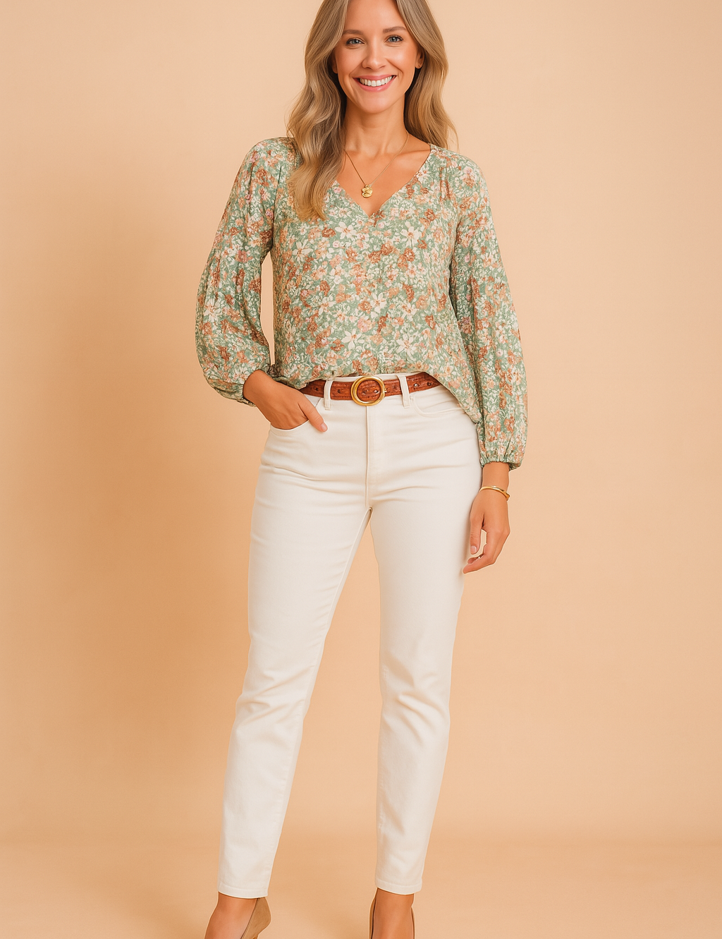 Sabina | Romantic blouse with small flowers 2