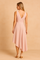 Sabrina | Elegant V-Neck Midi Dress with Asymmetrical Slit 0