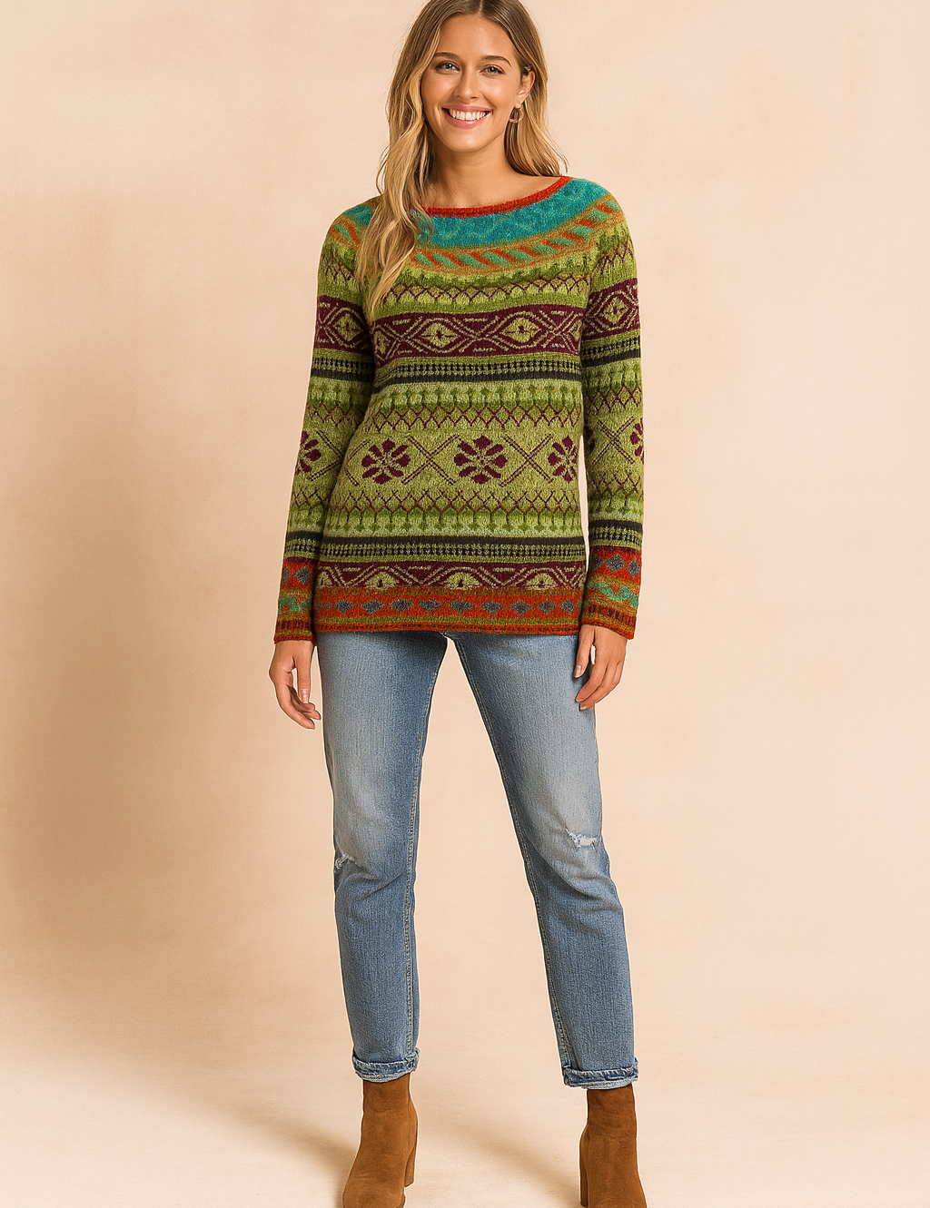 Selena | Sweater with a Bold Print 0
