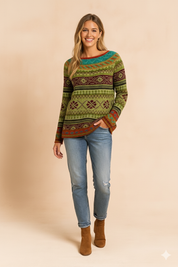 Selena | Sweater with a Bold Print 1