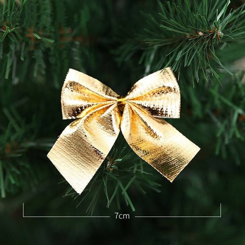 Set of 12 Christmas baubles shaped like a bow 5