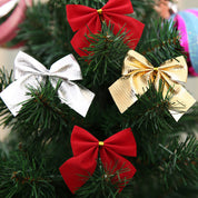 Set of 12 Christmas baubles shaped like a bow 8