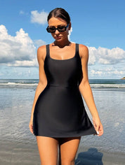 Simple round hall dress for holidays and swimwear 3