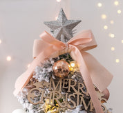 Small set of illuminated snowflakes for Christmas tree on the desk 4