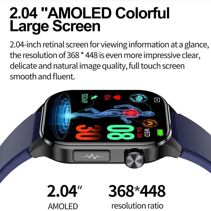 Smartwatch for seniors, blood pressure, blood sugar, and health management 2