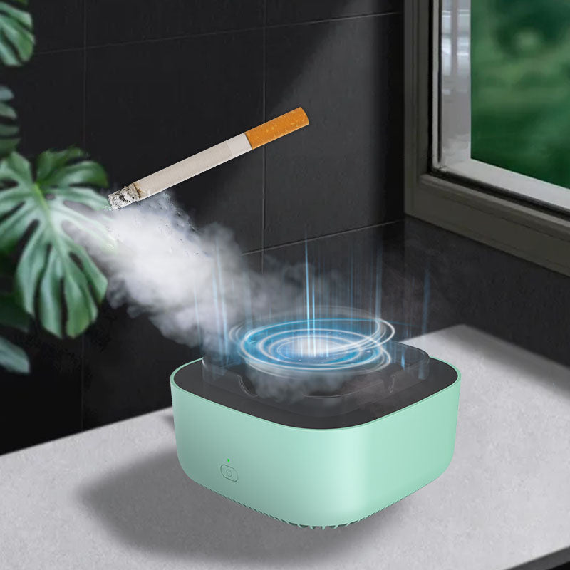 Smoke removal air purifier ashtray with advanced filtration system - stylish indoor odor simulator for clean air 4