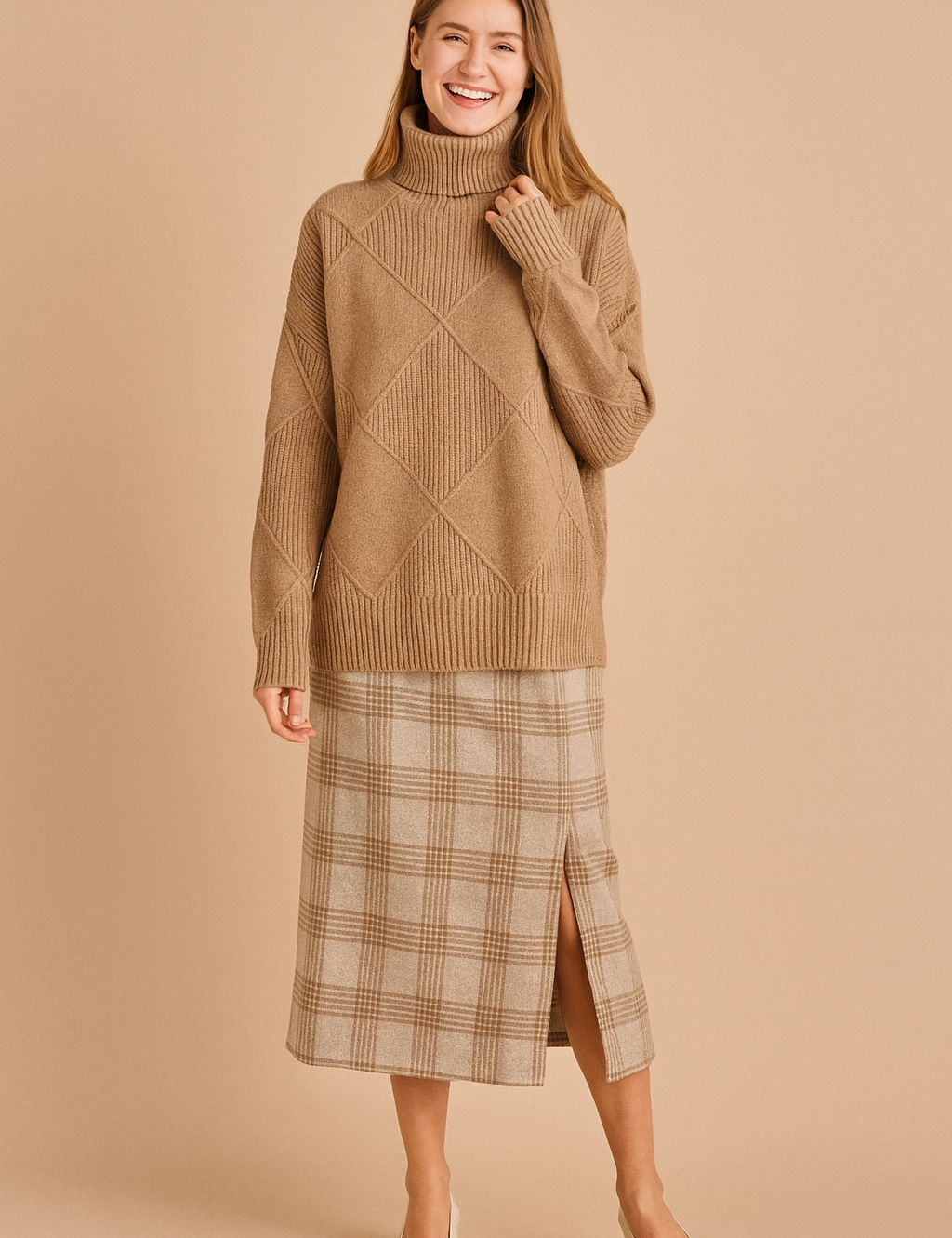 Sofia | Turtleneck Sweater with Geometric Pattern 5