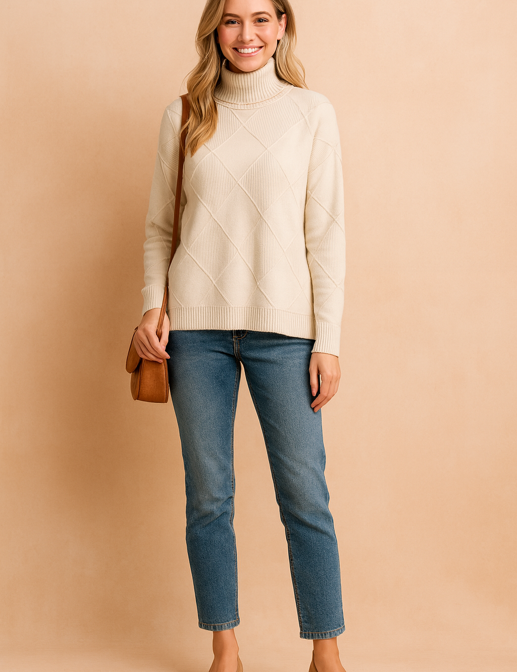 Sofia | Turtleneck Sweater with Geometric Pattern 6