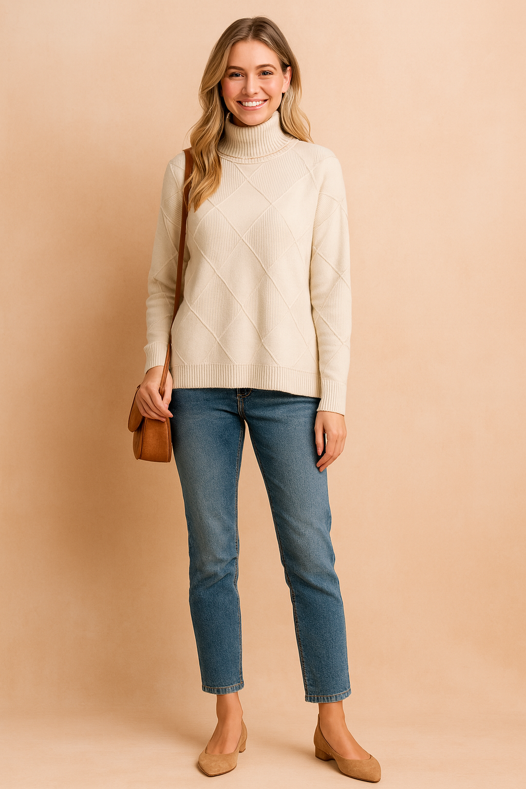 Sofia | Turtleneck Sweater with Geometric Pattern 6