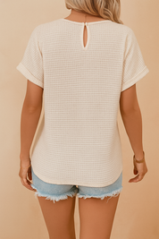 Solana | Openwork blouse with a decorative neckline 3