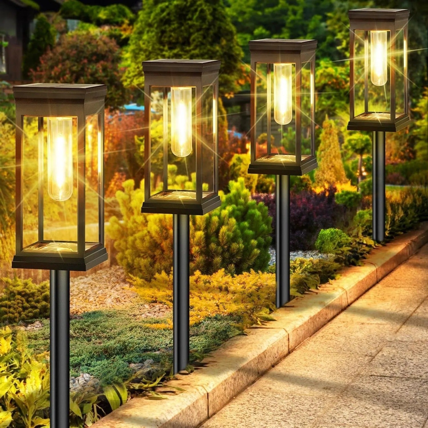 Solar Pathway Lights – Eco-Friendly Outdoor Lighting with Dusk-to-Dawn Operation, Waterproof Garden Path Lights, 4-Pack 1