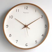 Solid Wood Analog Wall Clock Decor with Silent Sweep Mechanism – 10-Inch Circular Design for Bedrooms and Study Rooms 3