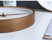 Solid Wood Analog Wall Clock Decor with Silent Sweep Mechanism – 10-Inch Circular Design for Bedrooms and Study Rooms 7