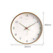 Solid Wood Analog Wall Clock Decor with Silent Sweep Mechanism – 10-Inch Circular Design for Bedrooms and Study Rooms 8
