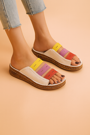 Sophia | Colorful Wedge Sandals 4