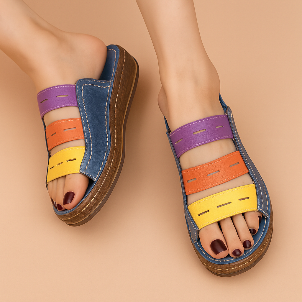 Sophia | Colorful Wedge Sandals 5