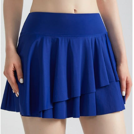 Sporty & functional women's tennis skirt with shorts and pockets 0