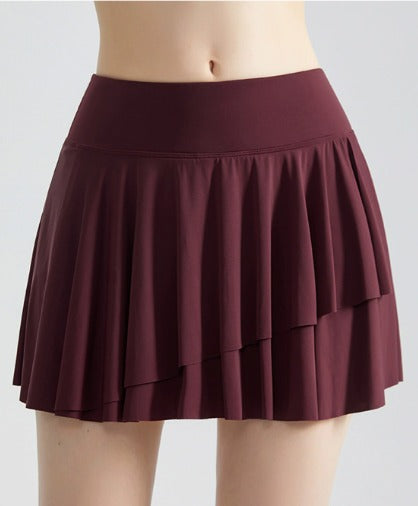 Sporty & functional women's tennis skirt with shorts and pockets 1