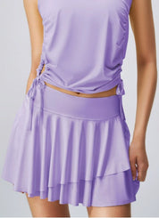 Sporty & functional women's tennis skirt with shorts and pockets 4