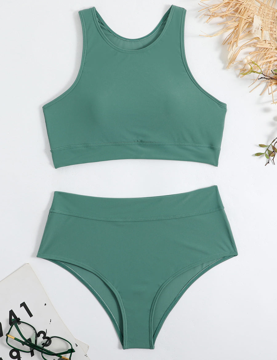 Sporty high-fairing bikini with racerback top 0