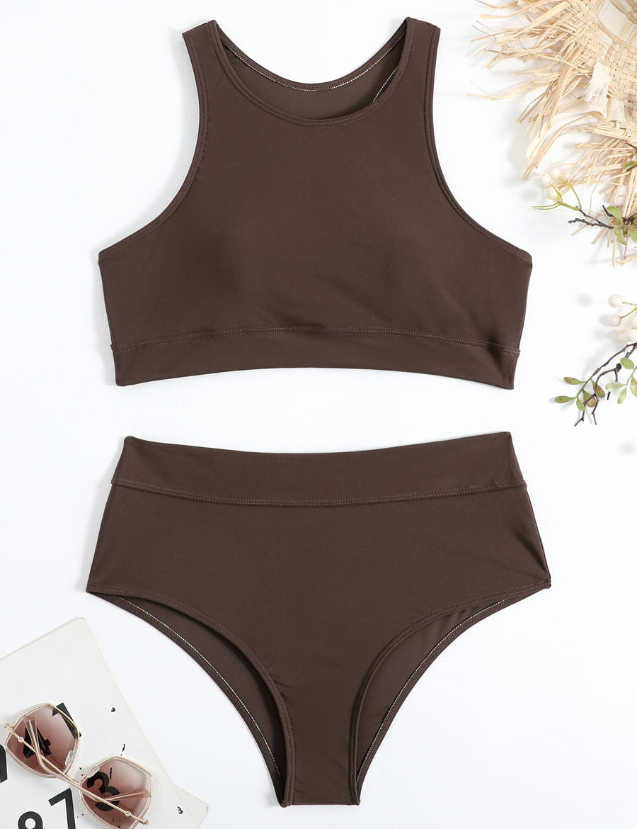 Sporty high-fairing bikini with racerback top 8