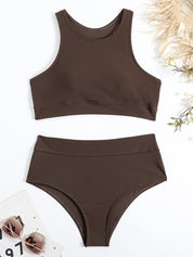 Sporty high-fairing bikini with racerback top 8