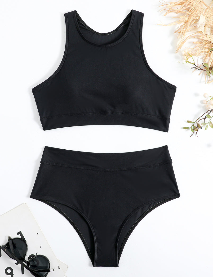 Sporty high-fairing bikini with racerback top 9