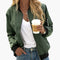 Stylish Women's Bomber Jacket with Ribbed Collar and Cuffs for Casual Everyday Wear 2