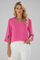 Stylish Women's V Neck Blouse with Short Sleeves and Pocket Detail 0