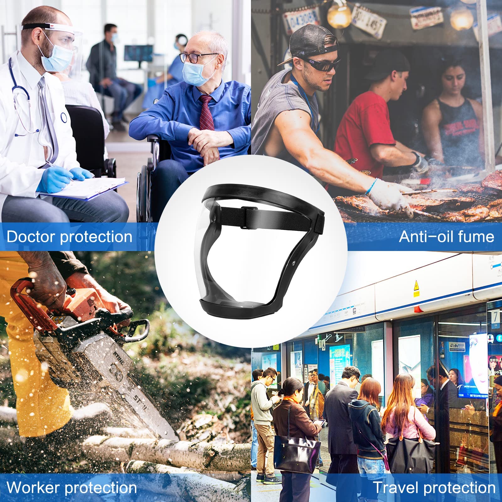 Super protective anti-fog face shield 5