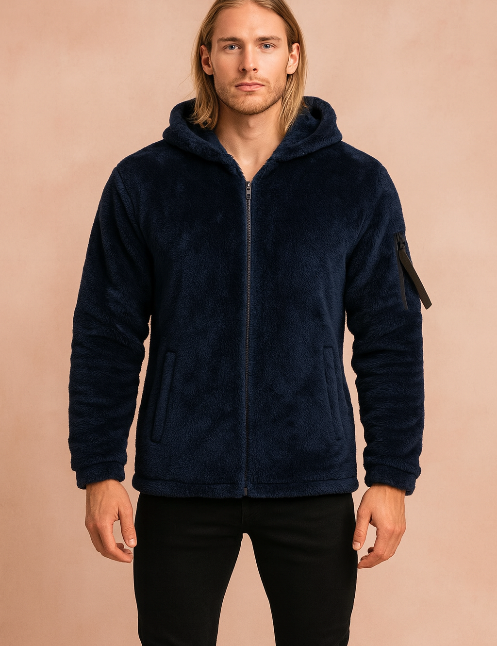 Szymon | Men's casual jacket with a hood and zipper 0