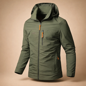 Szymon | Men's waterproof sports jacket with a hood and zipper 7