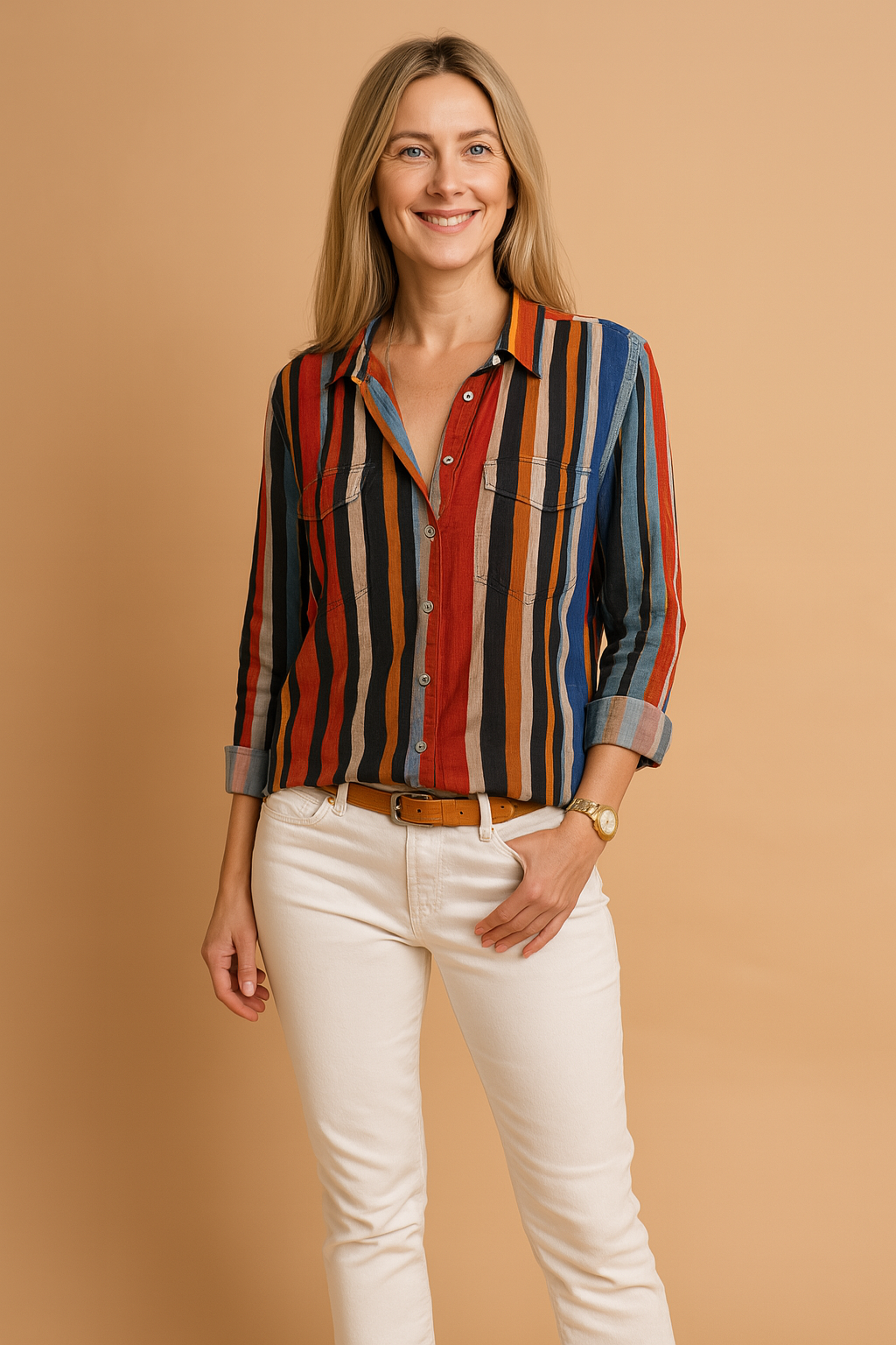 Tessa | Artistic Blouse with a Bold Pattern 2