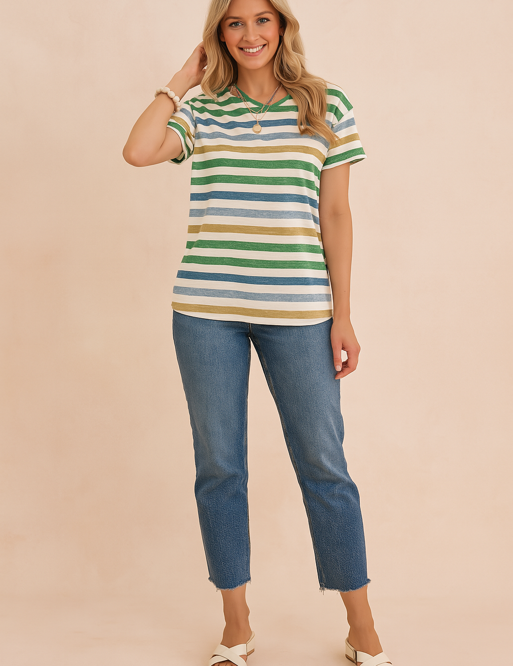 Tessa | Multicolored Striped T-shirt 0