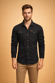 Tomasz | Men's Long Sleeve Shirt with Pockets 0