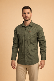 Tomasz | Men's Long Sleeve Shirt with Pockets 1