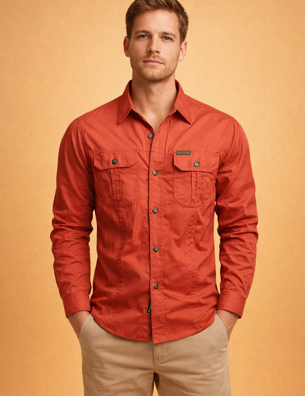 Tomasz | Men's Long Sleeve Shirt with Pockets 5