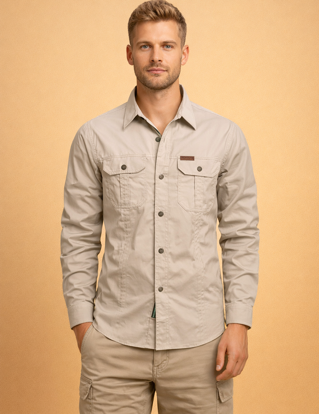 Tomasz | Men's Long Sleeve Shirt with Pockets 6