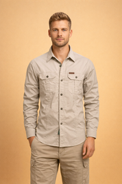 Tomasz | Men's Long Sleeve Shirt with Pockets 6
