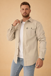 Tomasz | Modern men's long-sleeved polo shirt with a utilitarian style 3