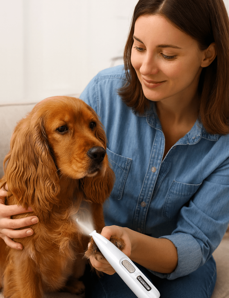 Ultra Quiet Dog Grooming Clippers with LED Light and Adjustable Speed – Gentle Trimmer for Sensitive Pets 1