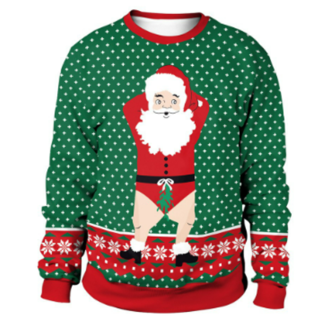 Unisex Cozy Oversized Christmas Sweater Warm Knit Fabric 1