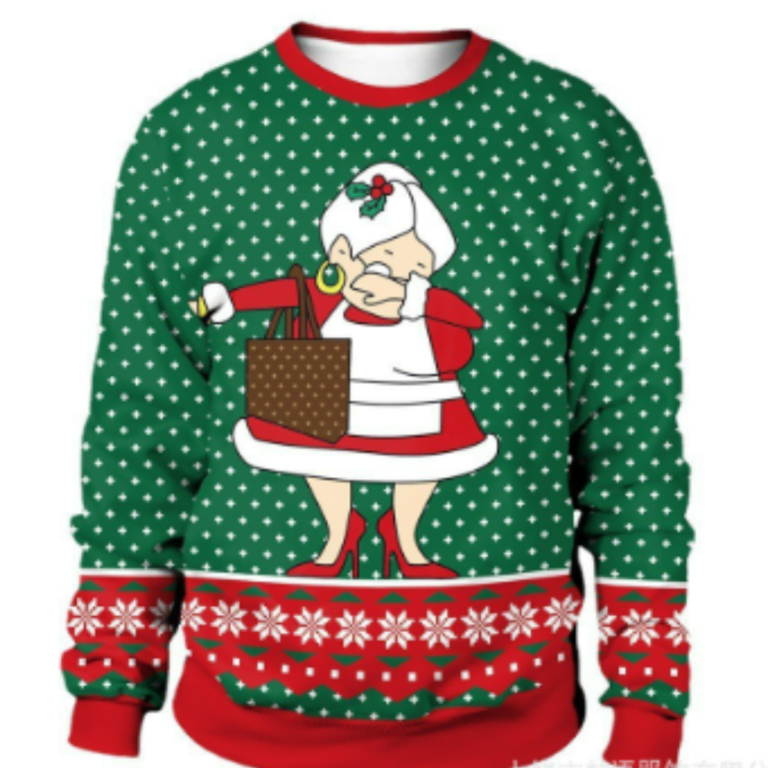 Unisex Cozy Oversized Christmas Sweater Warm Knit Fabric 2