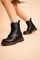 Unisex Insulated Lace-Up Black Ankle Boots Comfortable Fabric 0