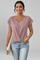 V Neck Short Sleeve Women’s Blouse for Casual Elegance 0