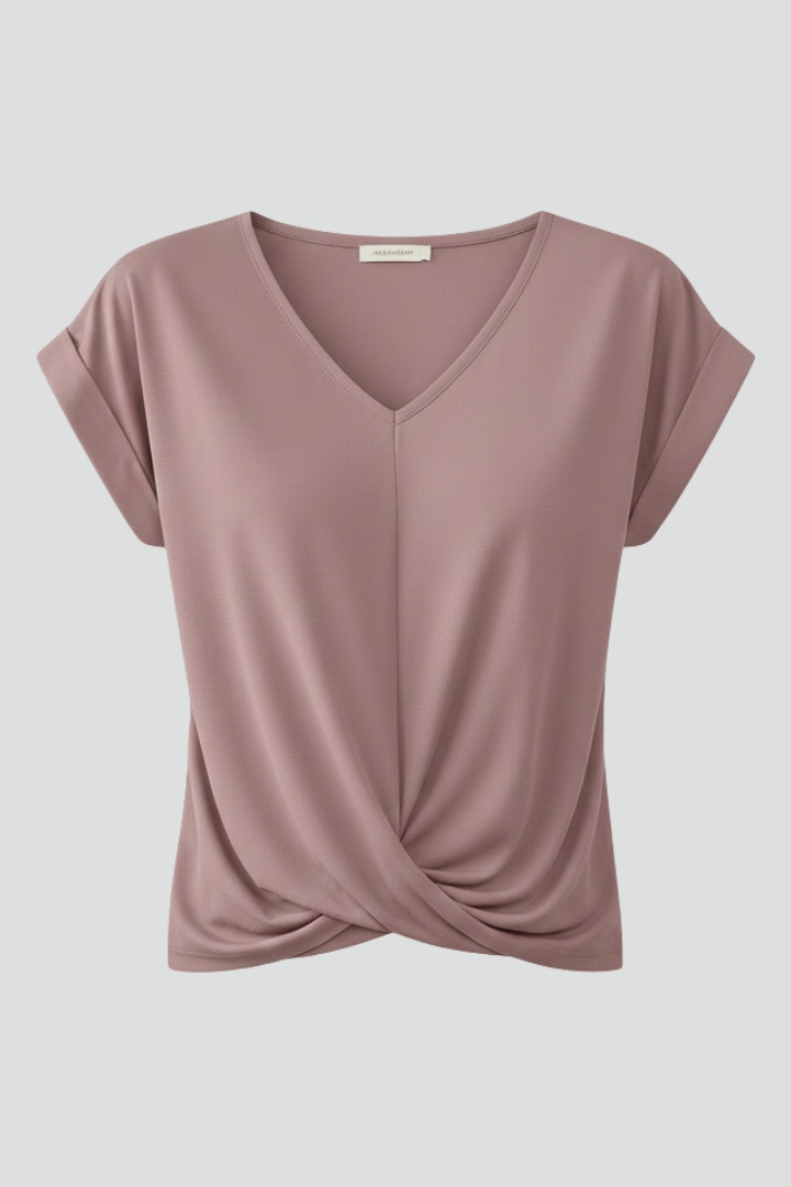 V Neck Short Sleeve Women’s Blouse for Casual Elegance 1
