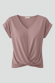 V Neck Short Sleeve Women’s Blouse for Casual Elegance 1