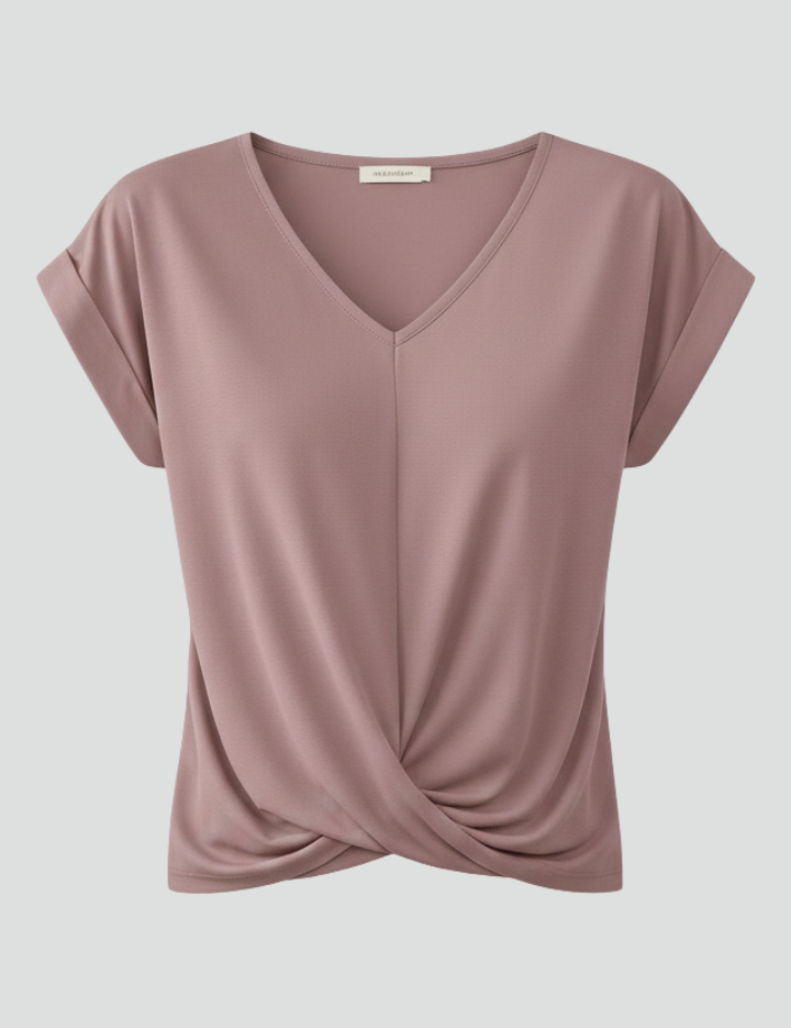 V Neck Short Sleeve Women’s Blouse for Casual Elegance 1