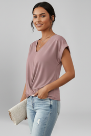 V Neck Short Sleeve Women’s Blouse for Casual Elegance 3